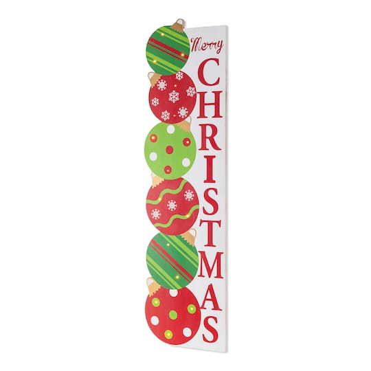 Glitzhome® 42" Lighted Christmas Ornament Porch Leaner With Timer | 11.5" x 0.5" x 42" | Michaels®